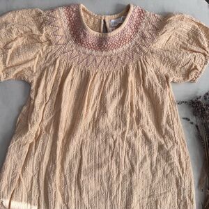 Zara girl beige dress size 5-6 years EUC